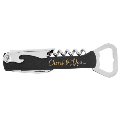 Leatherette Wine Bottle Opener