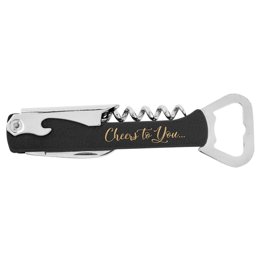 Leatherette Wine Bottle Opener