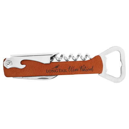 Leatherette Wine Bottle Opener
