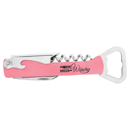 Leatherette Wine Bottle Opener