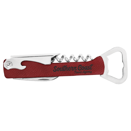 Leatherette Wine Bottle Opener