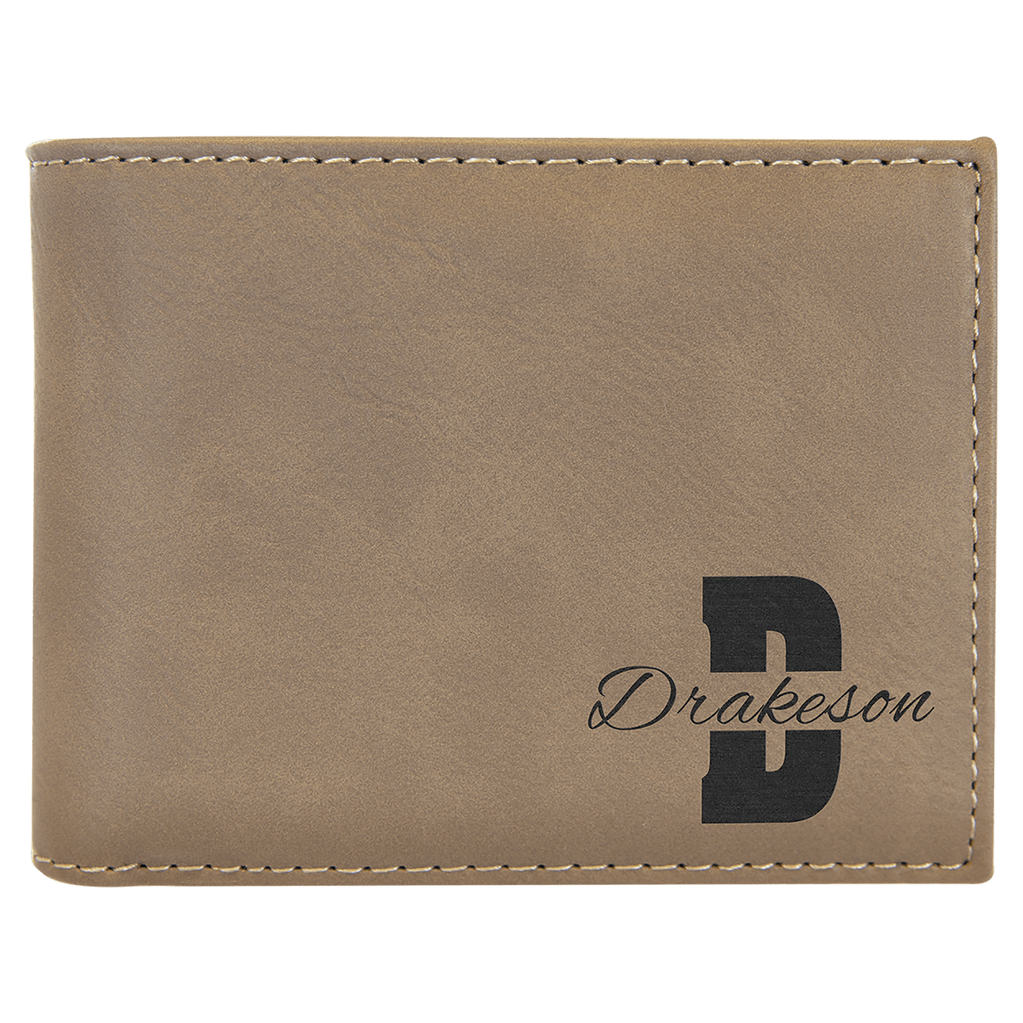 Leatherette Bi-Fold Wallet with Flip ID Display
