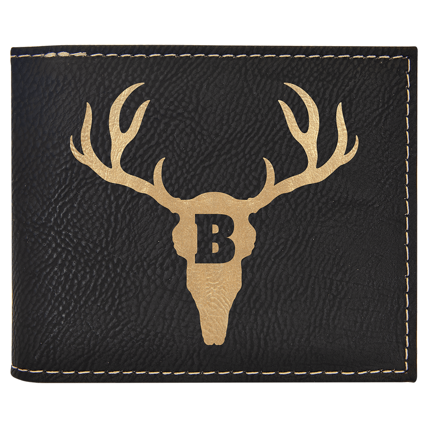 Leatherette Bi-Fold Wallet with Flip ID Display