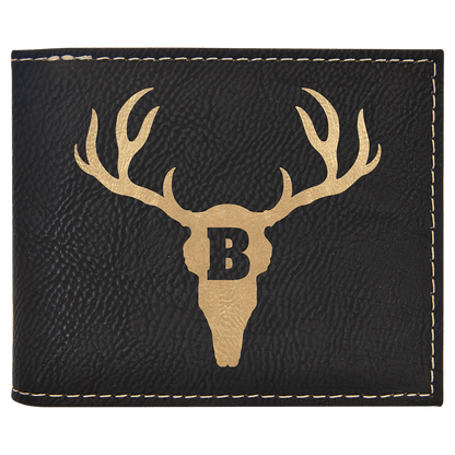Leatherette Bi-Fold Wallet with Flip ID Display