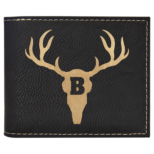 Leatherette Bi-Fold Wallet with Flip ID Display