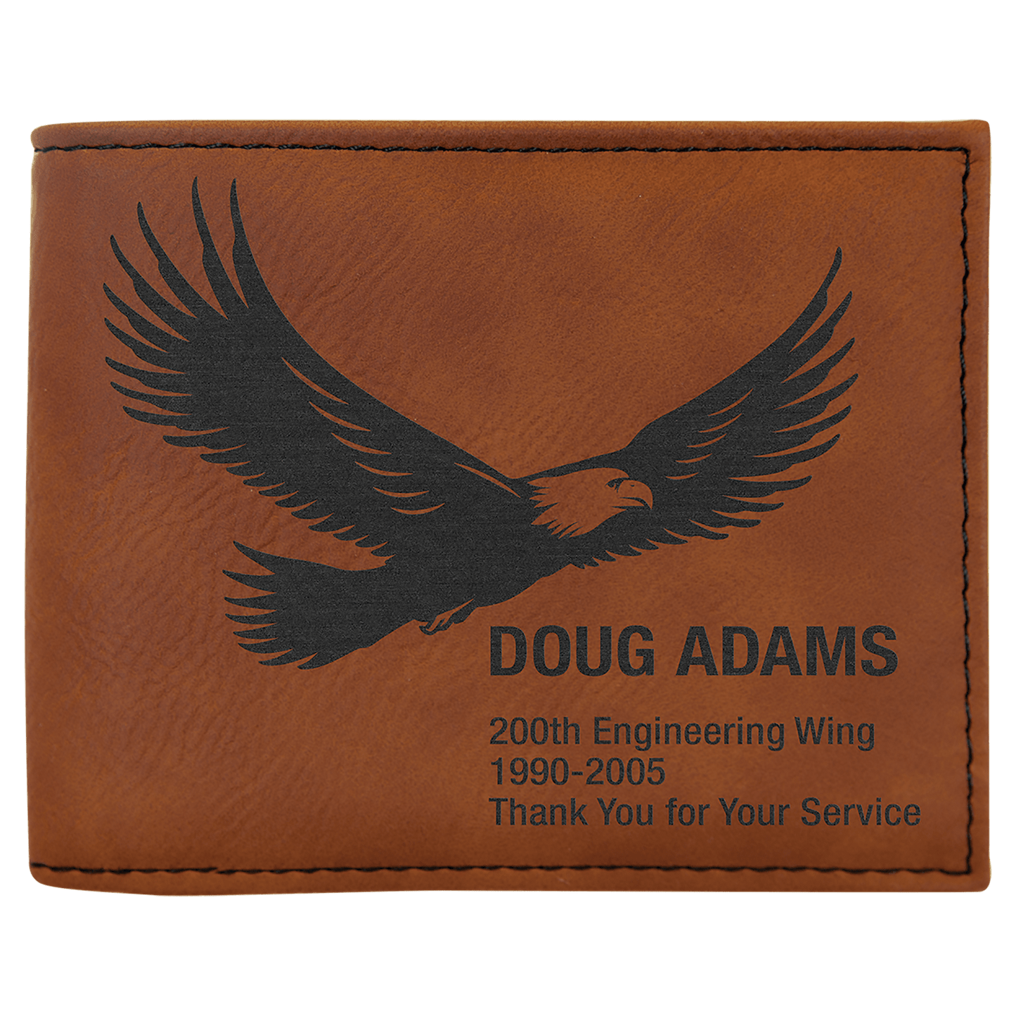 Leatherette Bi-Fold Wallet with Flip ID Display