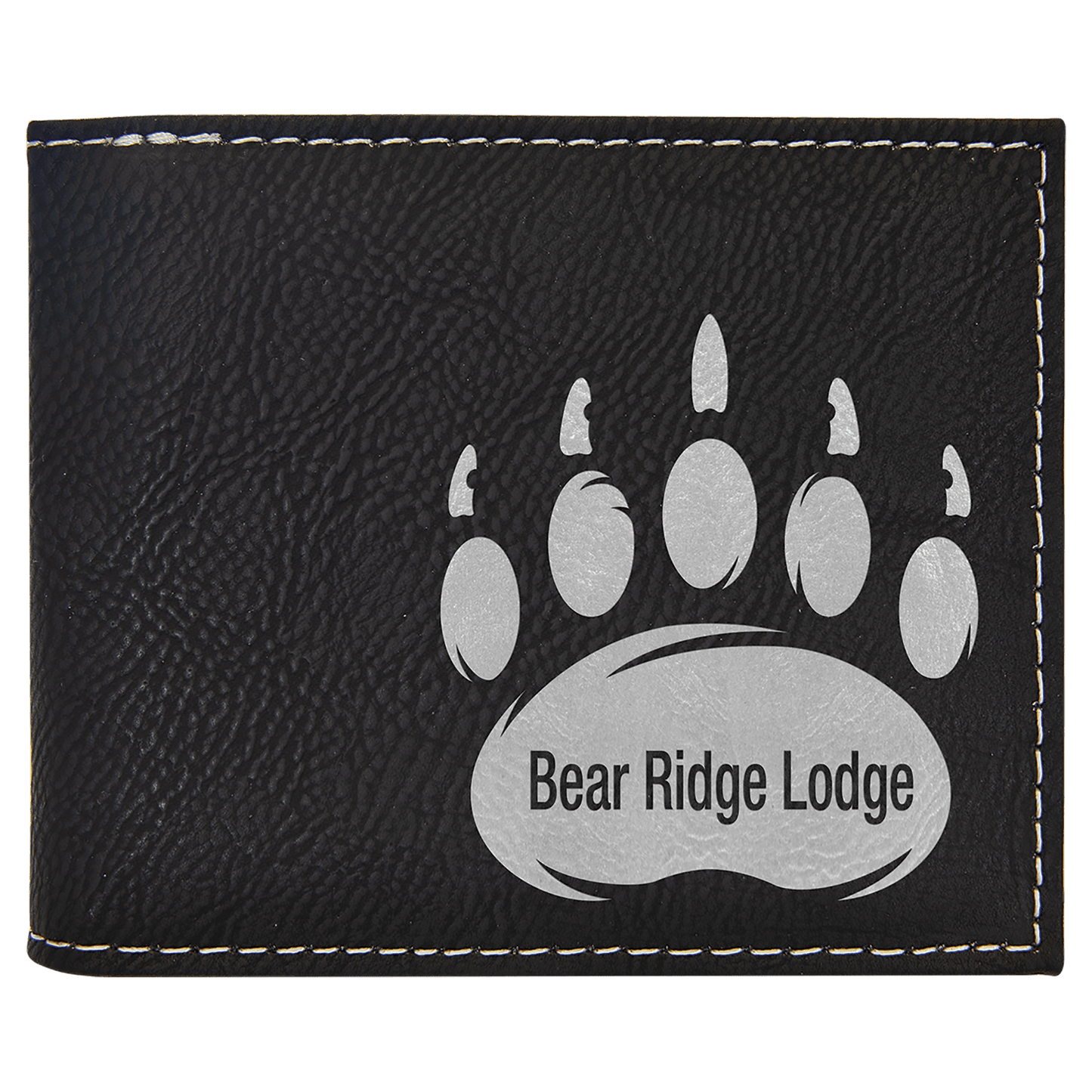 Leatherette Bi-Fold Wallet with Flip ID Display