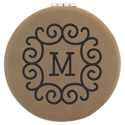 Leatherette Compact Mirror