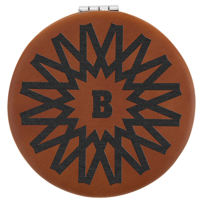 Leatherette Compact Mirror