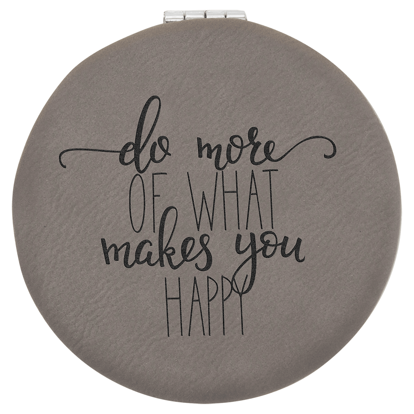 Leatherette Compact Mirror