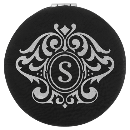 Leatherette Compact Mirror