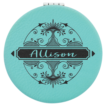 Leatherette Compact Mirror