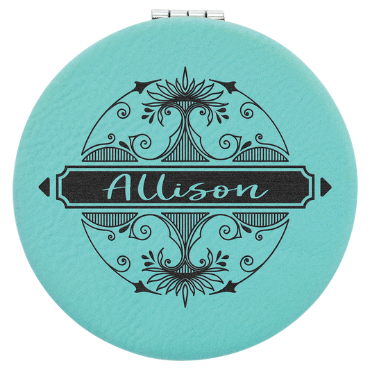 Leatherette Compact Mirror