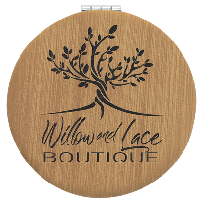 Leatherette Compact Mirror