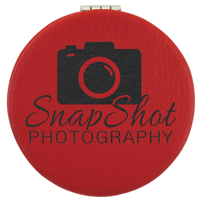 Leatherette Compact Mirror