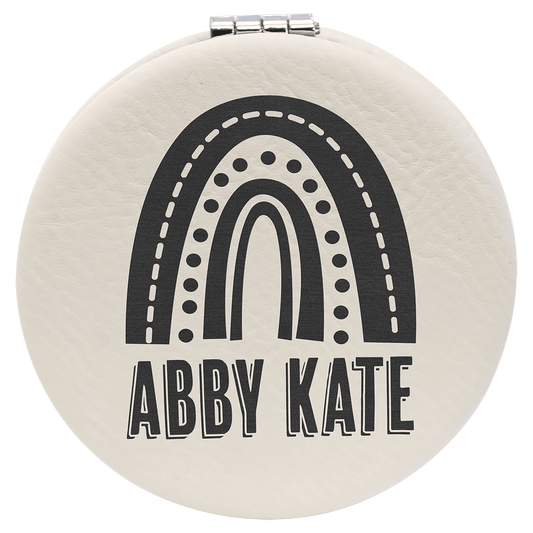 Leatherette Compact Mirror