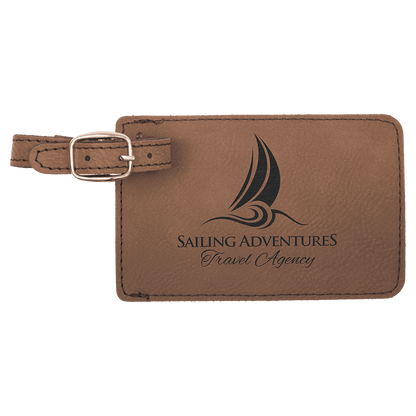 Leatherette Luggage Tag 4.25" x 2.75"