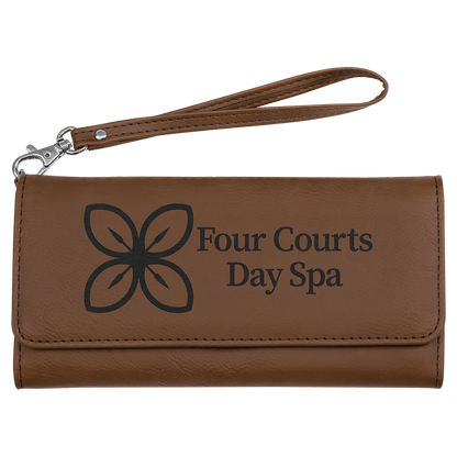 Leatherette Wallet with Strap