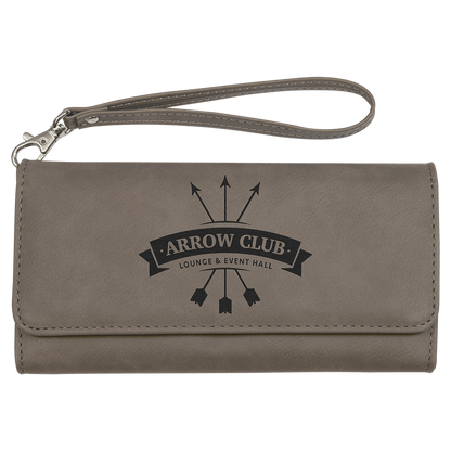 Leatherette Wallet with Strap