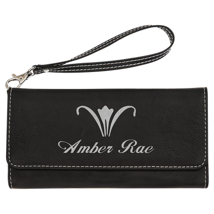 Leatherette Wallet with Strap