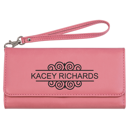 Leatherette Wallet with Strap