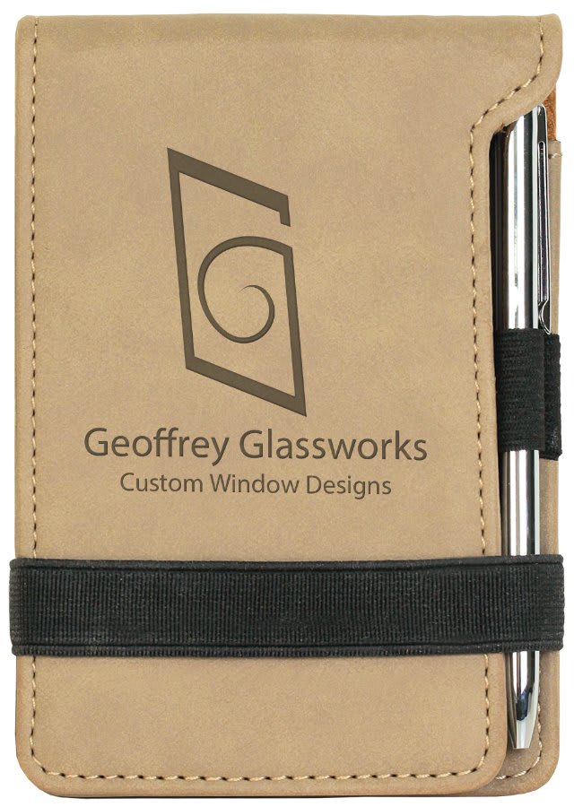 Leatherette Mini Notepad with Pen 3.25" x 4.75"