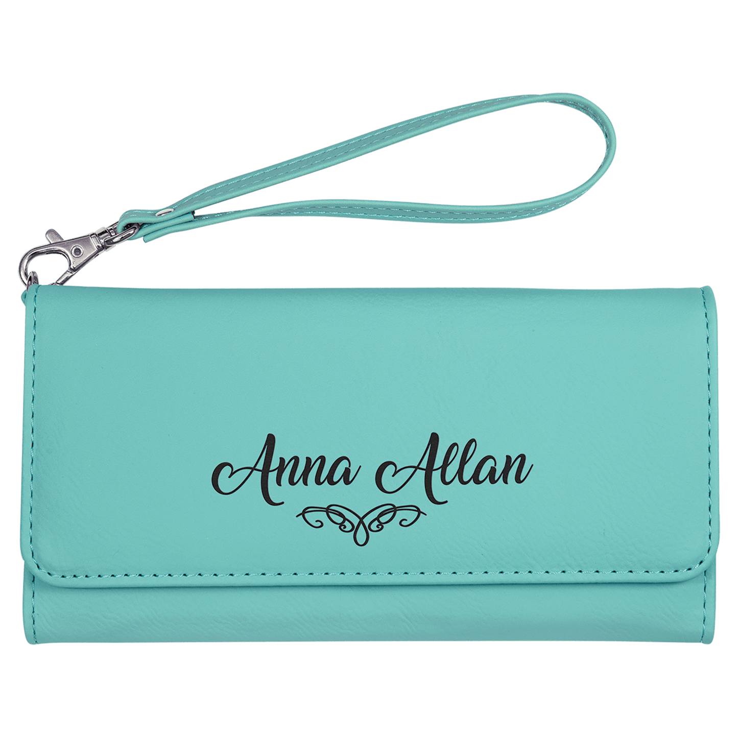 Leatherette Wallet with Strap