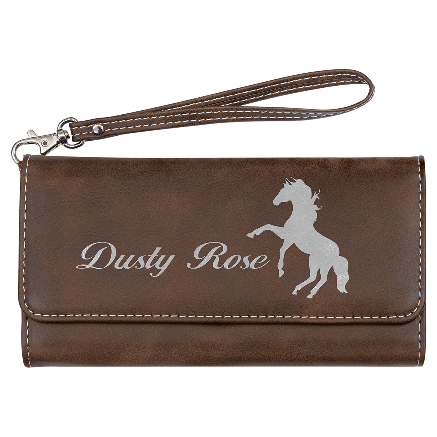 Leatherette Wallet with Strap