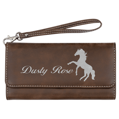 Leatherette Wallet with Strap