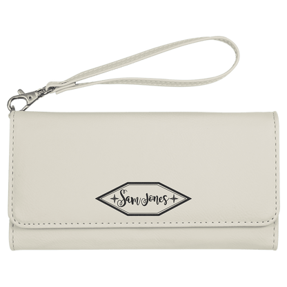 Leatherette Wallet with Strap
