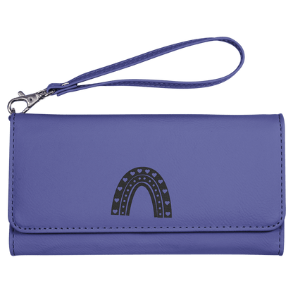 Leatherette Wallet with Strap