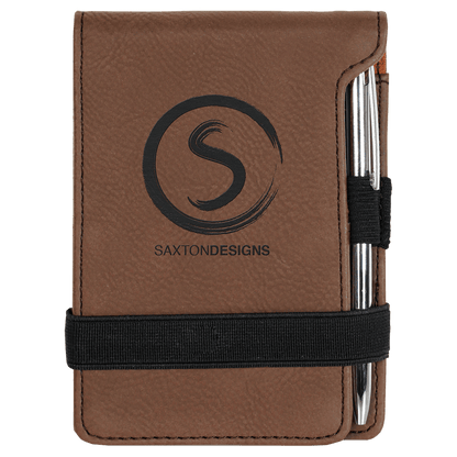 Leatherette Mini Notepad with Pen 3.25" x 4.75"