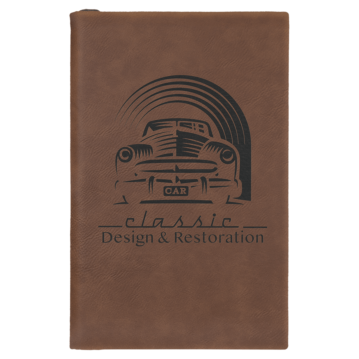 Dark Brown Leatherette Sketch Book with Unlined Notepad