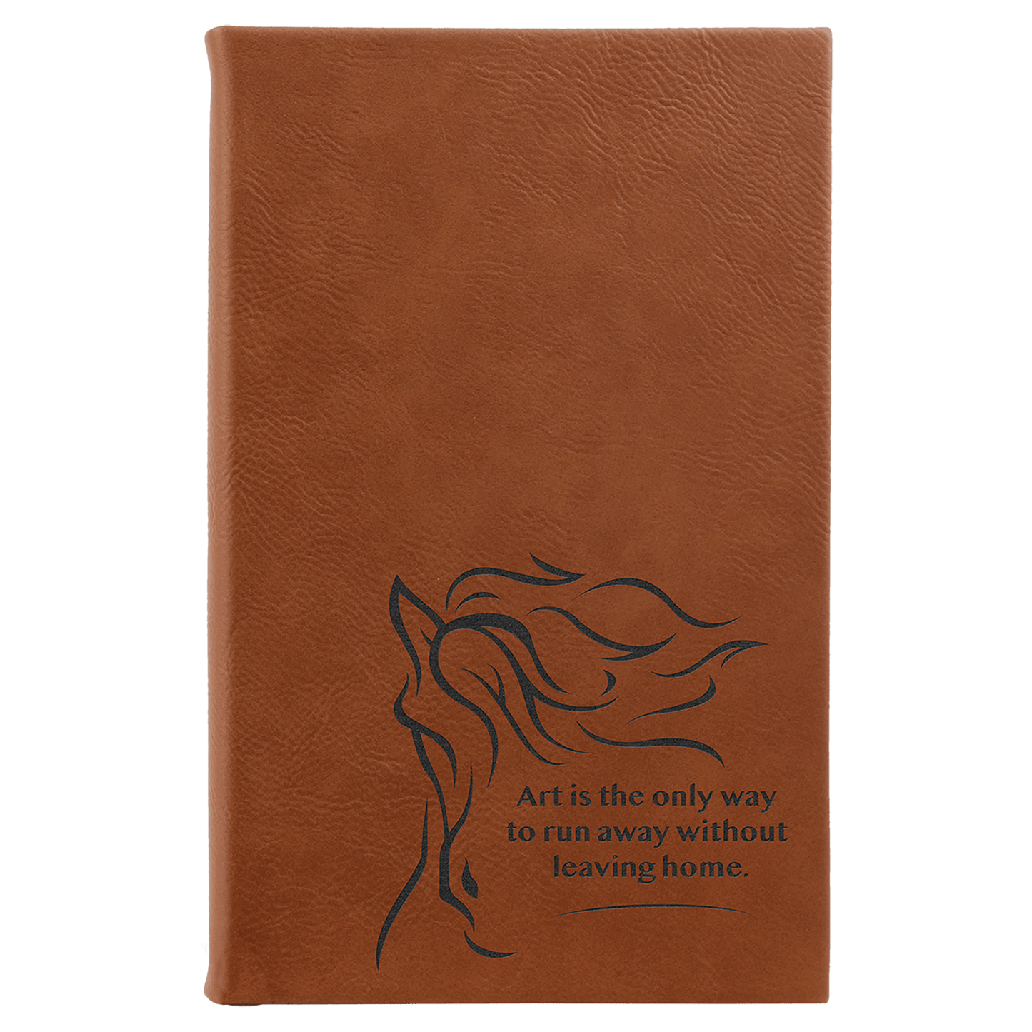 Rawhide Leatherette Sketch Book with Unlined Notepad