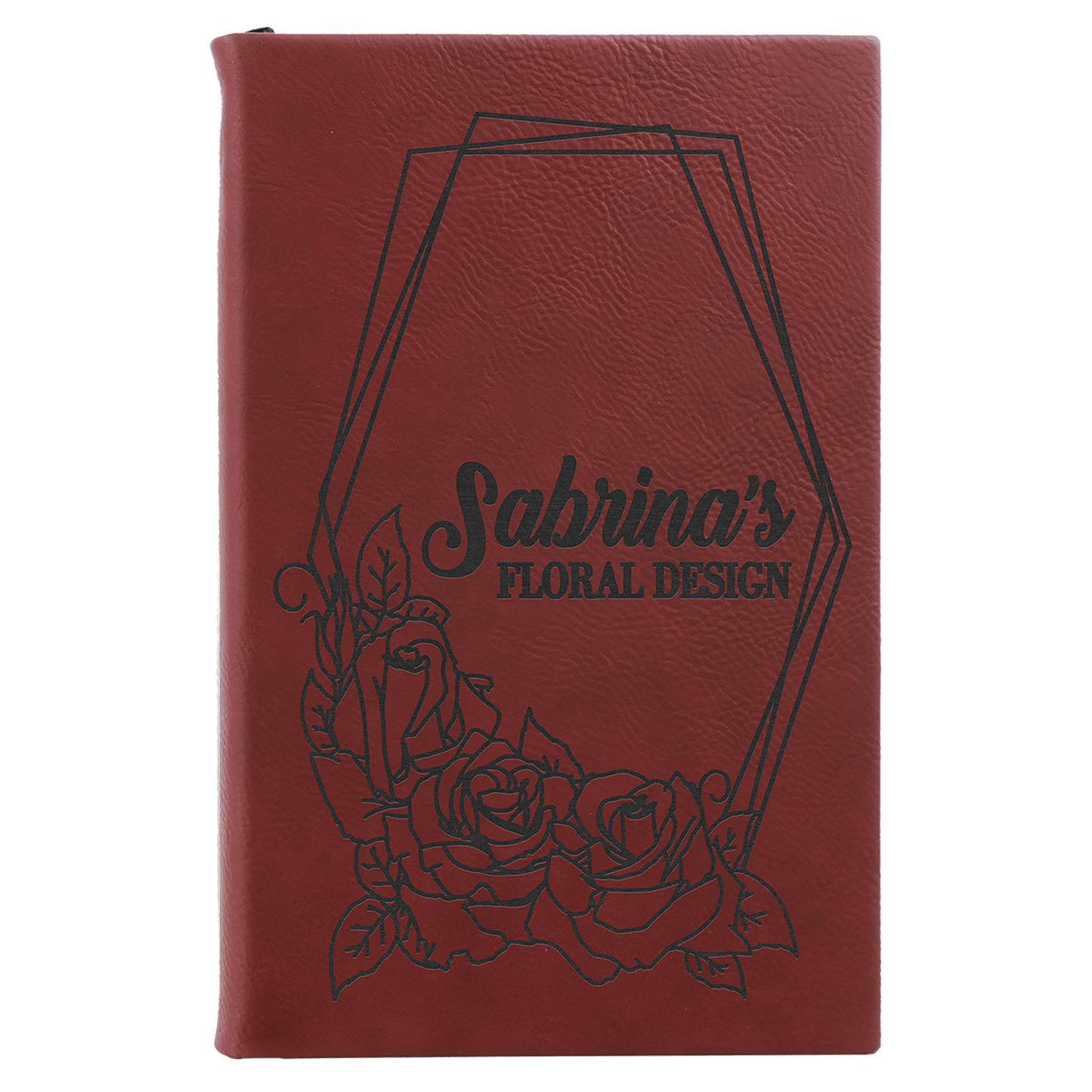 Rose Leatherette Sketch Book with Unlined Notepad