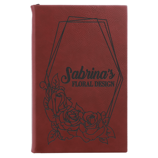 Rose Leatherette Sketch Book with Unlined Notepad
