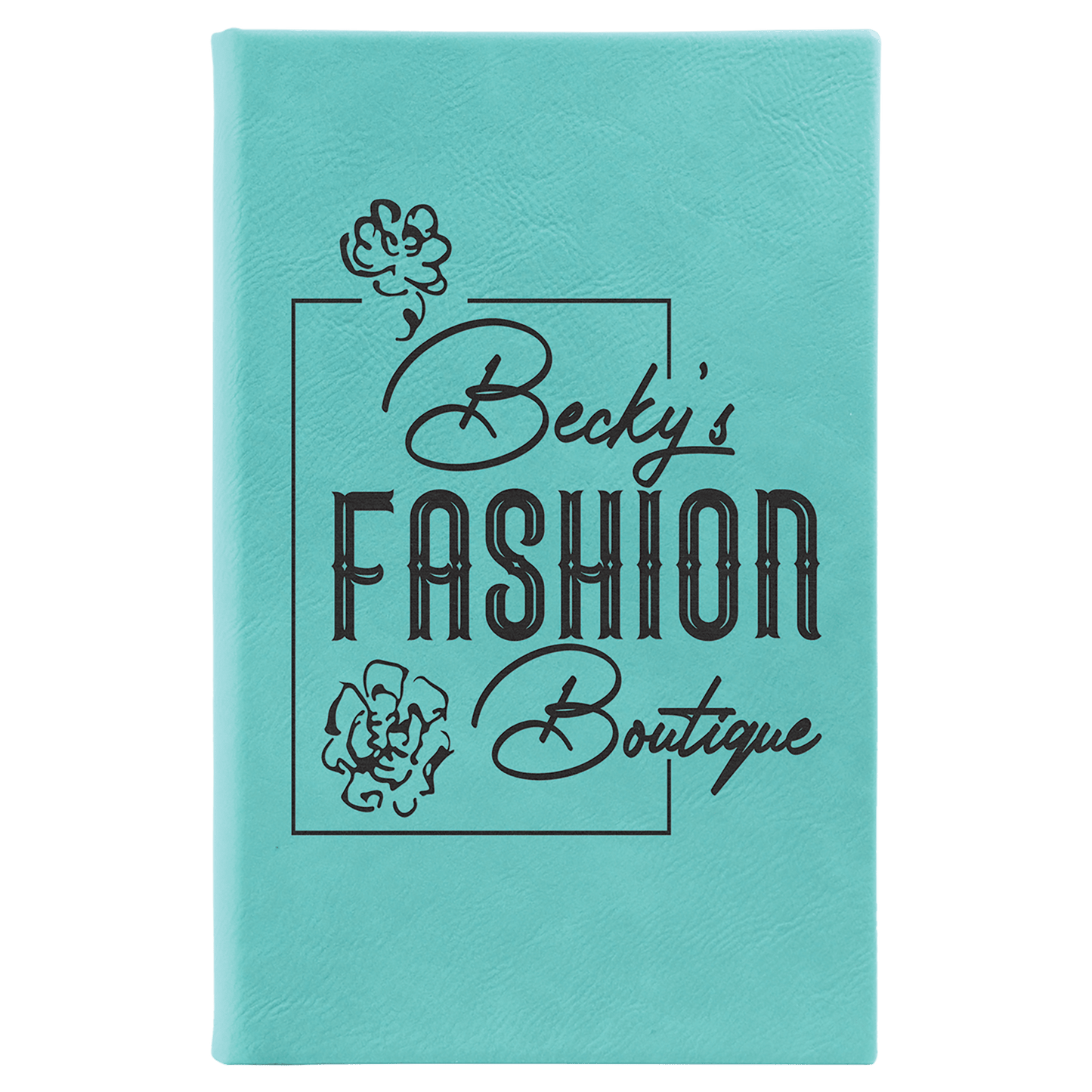 Teal Leatherette Sketch Book with Unlined Notepad