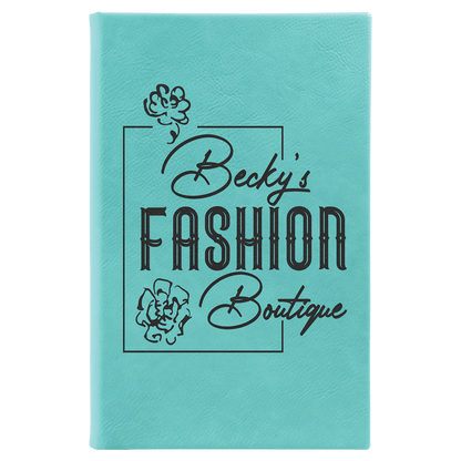 Teal Leatherette Sketch Book with Unlined Notepad