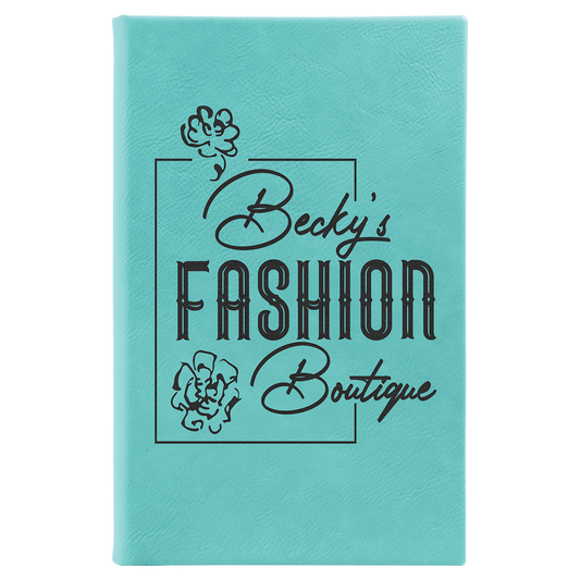 Teal Leatherette Sketch Book with Unlined Notepad