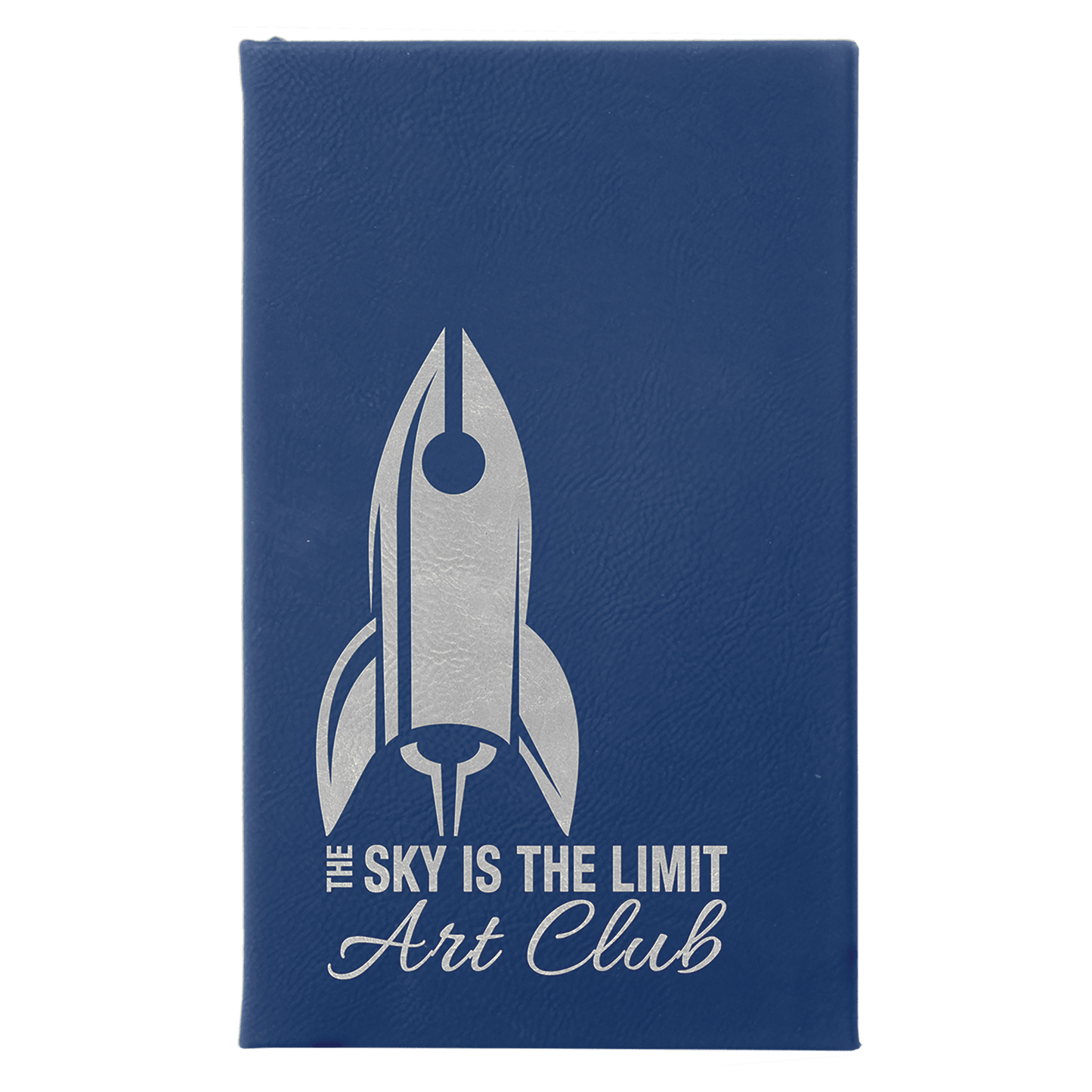 Blue/Silver Leatherette Sketch Book with Unlined Notepad