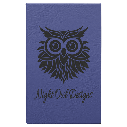 Purple Leatherette Sketch Book with Unlined Notepad