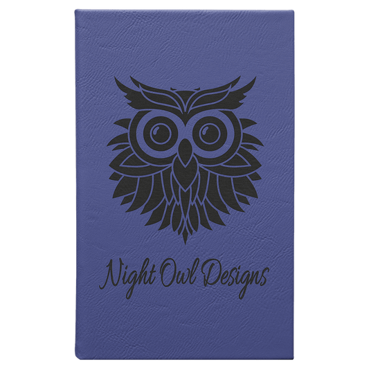 Purple Leatherette Sketch Book with Unlined Notepad