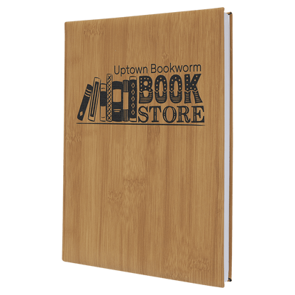 Bamboo Leatherette Journal with Lined Notepad