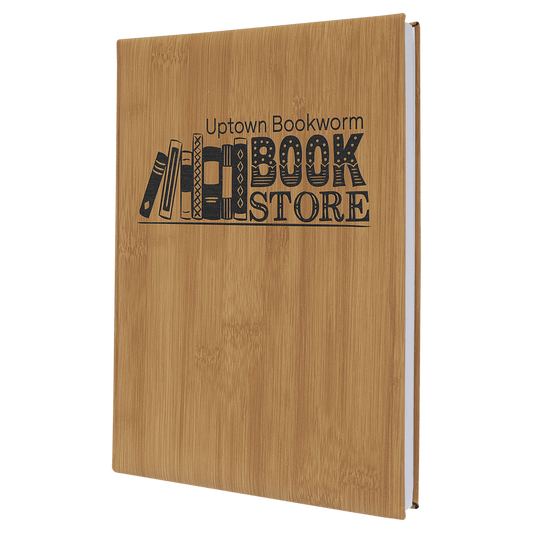 Bamboo Leatherette Journal with Lined Notepad