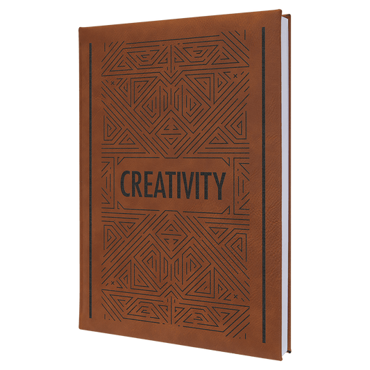 Rawhide Leatherette Sketch Book with Unlined Notepad