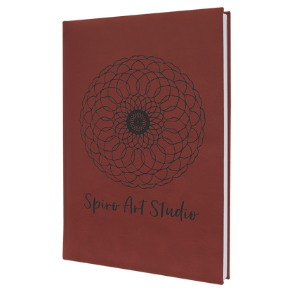 Rose Leatherette Sketch Book with Unlined Notepad