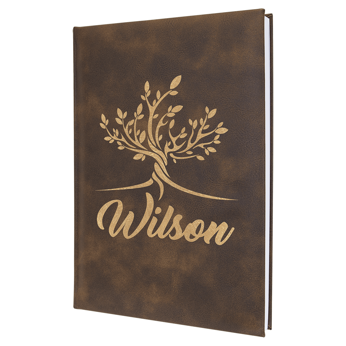 Rustic/Gold Leatherette Sketch Book with Unlined Notepad