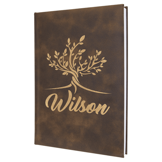 Rustic/Gold Leatherette Sketch Book with Unlined Notepad