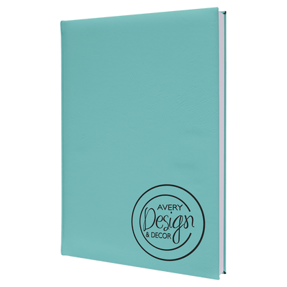 Teal Leatherette Sketch Book with Unlined Notepad