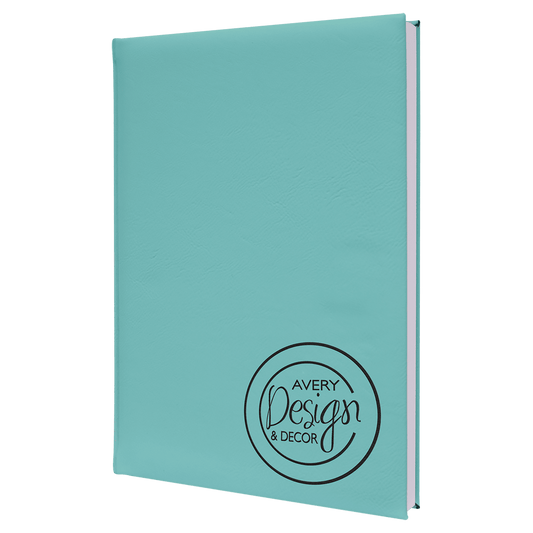 Teal Leatherette Sketch Book with Unlined Notepad